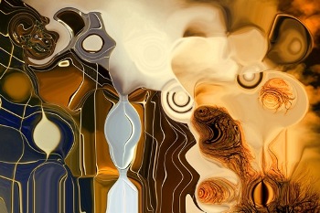 This abstract art photo montage with a candle motif was created by Boise, ID photographer Benjamin Earwicker.